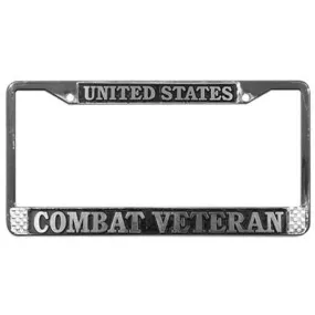 Combat Veteran License Plate Frame