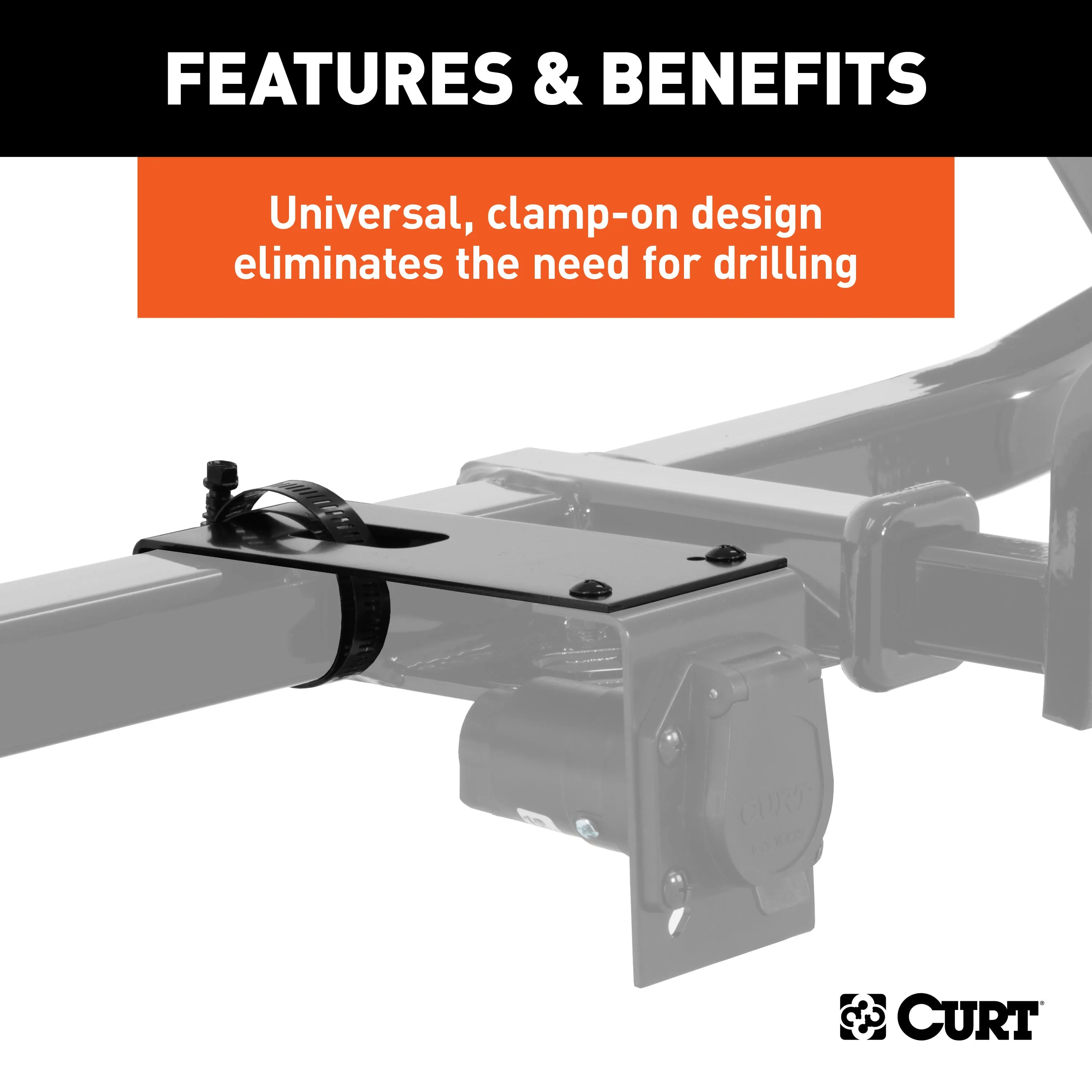 CURT 57201 Connector Bracket Mounts for 7-Way Brackets (12-Pack)