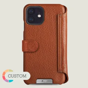 Customizable iPhone 11 Wallet leather case with magnetic closure