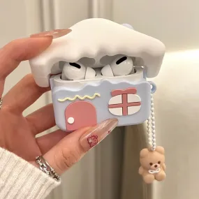 Cute Bear House AirPods Case