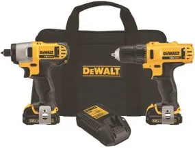 DEWALT 12-Volt MAX Lithium-Ion Cordless Drill/Driver and Impact Combo Kit (2-Tool) with (2) Batteries 1.5Ah, Charger and Bag