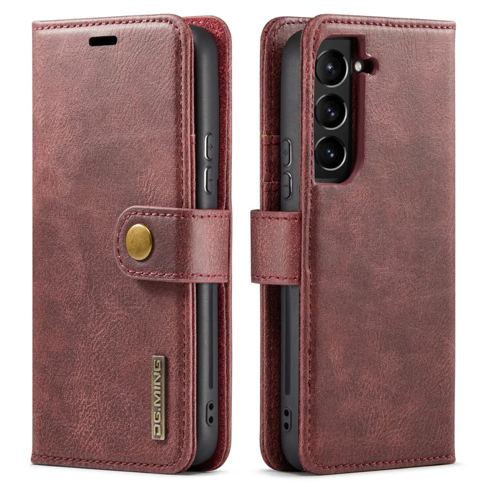 DG.MING Samsung Galaxy S22 Plus 2-in-1 Wallet Case - Red