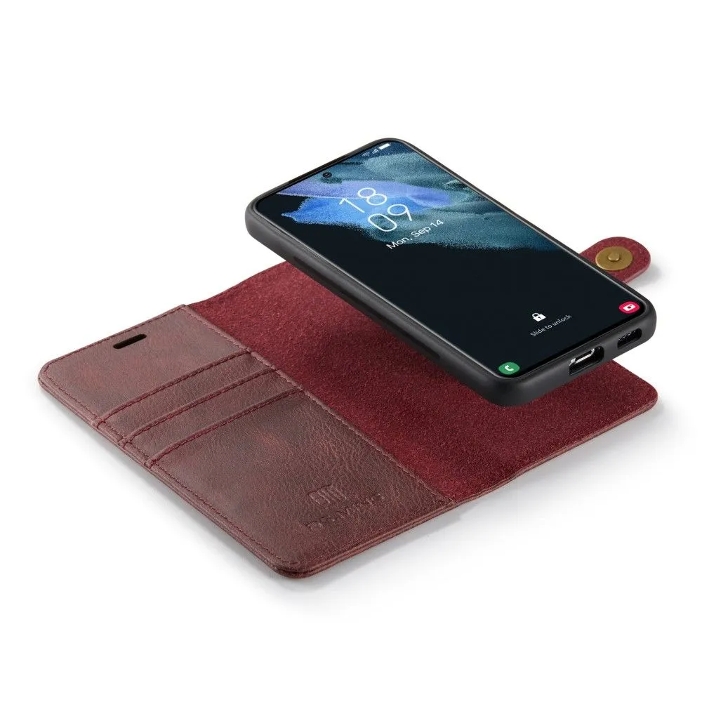 DG.MING Samsung Galaxy S22 Plus 2-in-1 Wallet Case - Red