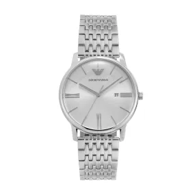 Emporio Armani Silver Tone Analogue Watch AR11599