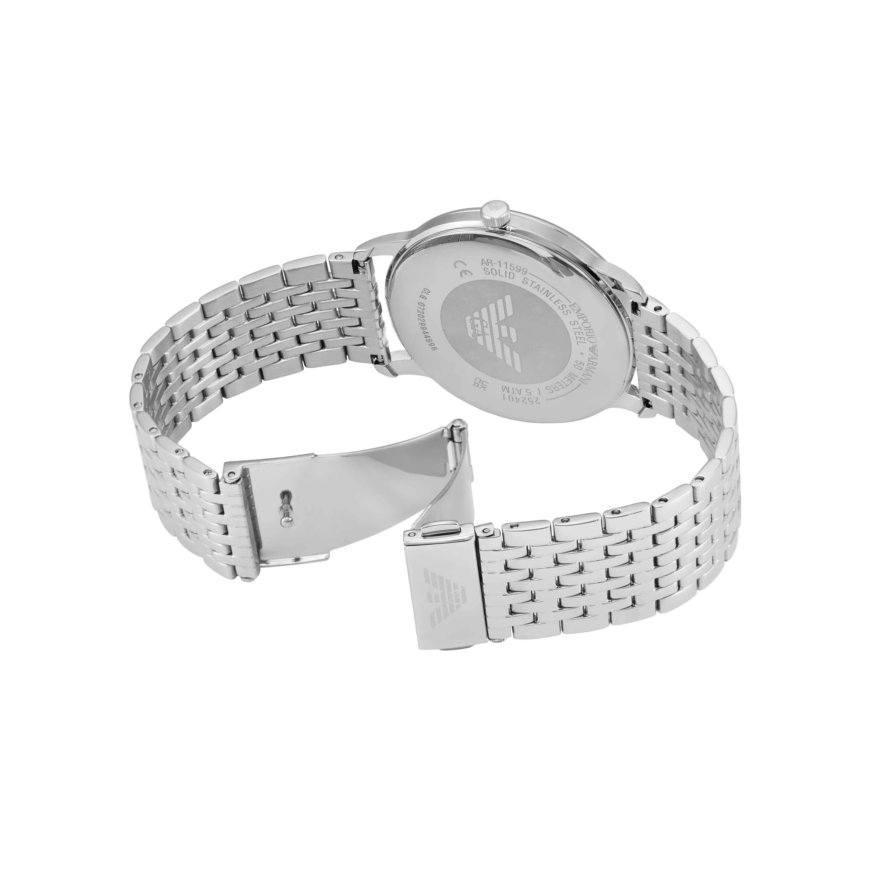 Emporio Armani Silver Tone Analogue Watch AR11599