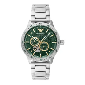 Emporio Armani Silver Tone Analogue Watch AR60053