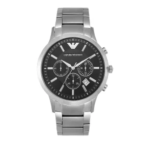 Emporio Armani Silver-Tone Chronograph Watch AR2434