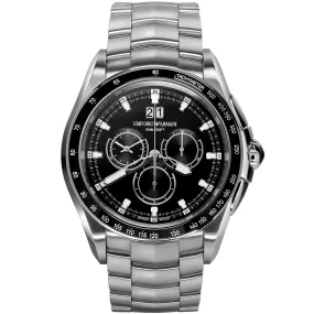 Emporio Armani Swiss Silver-Tone Chronograph Watch ARS9100