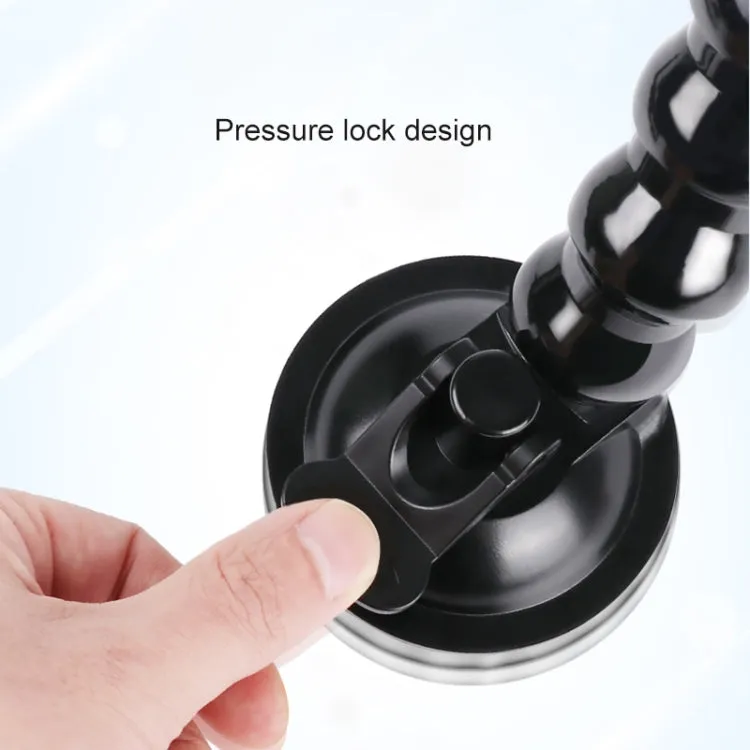 Extended Suction Cup Jaws Flex Clamp Mount with 1/4 inch Phone Clamp (Black)