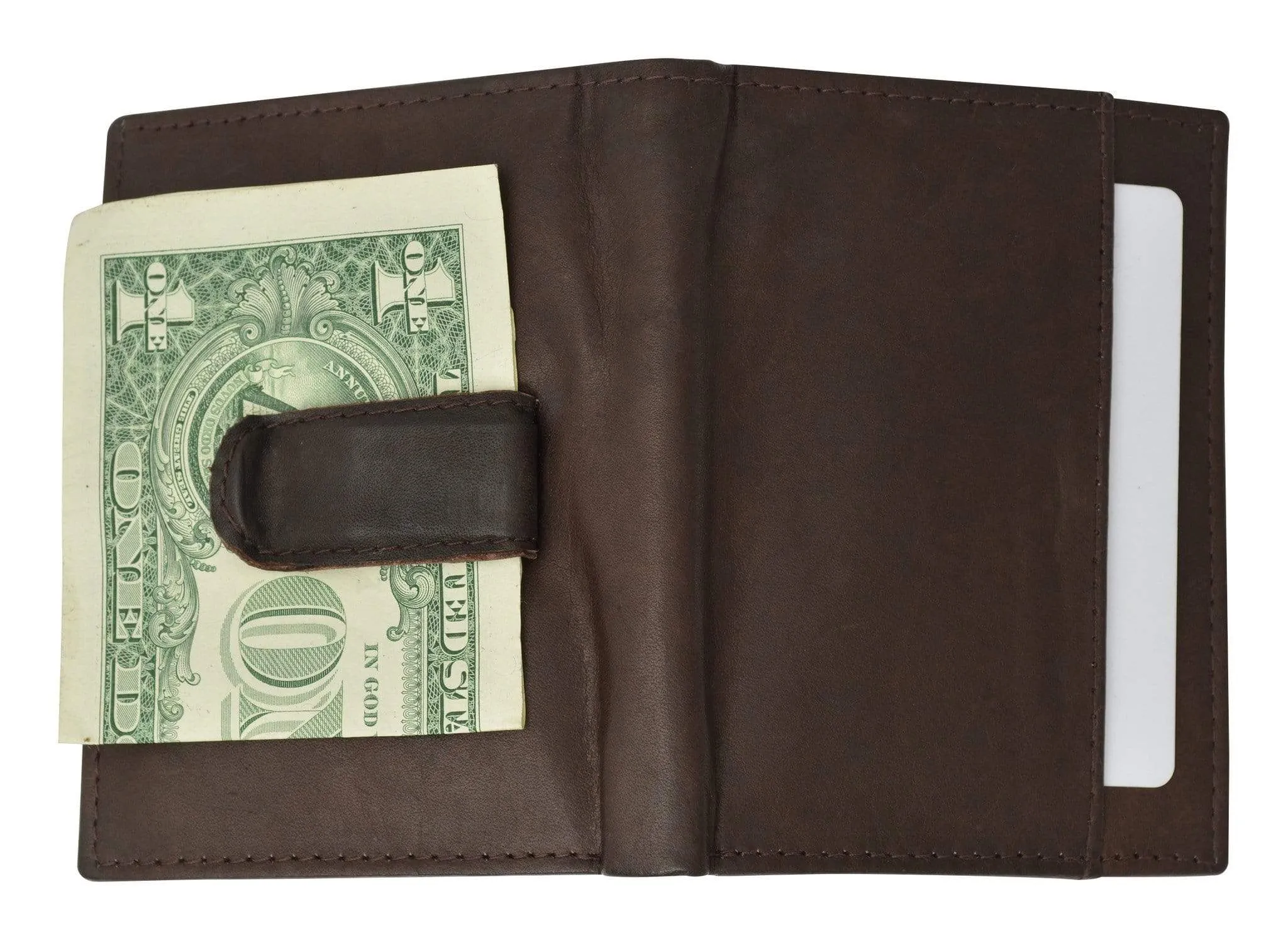 Genuine Leather Mens Wallet Business Credit Card Case Bifold  762 CF (C)