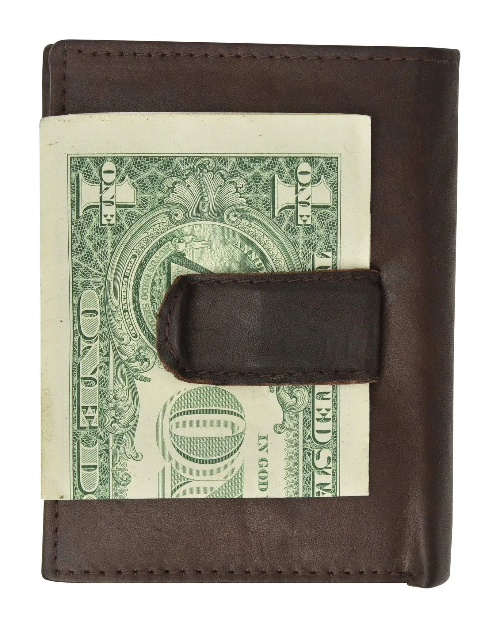 Genuine Leather Mens Wallet Business Credit Card Case Bifold  762 CF (C)