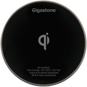 Gigastone Qi Certified Fast Wireless Charger (Black)  GS-GA-9600B-R GA-9600