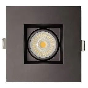 Goodlite G-97326 11W LED 3" Square Regressed Gimbal High Output Downlight Selectable CCT Black