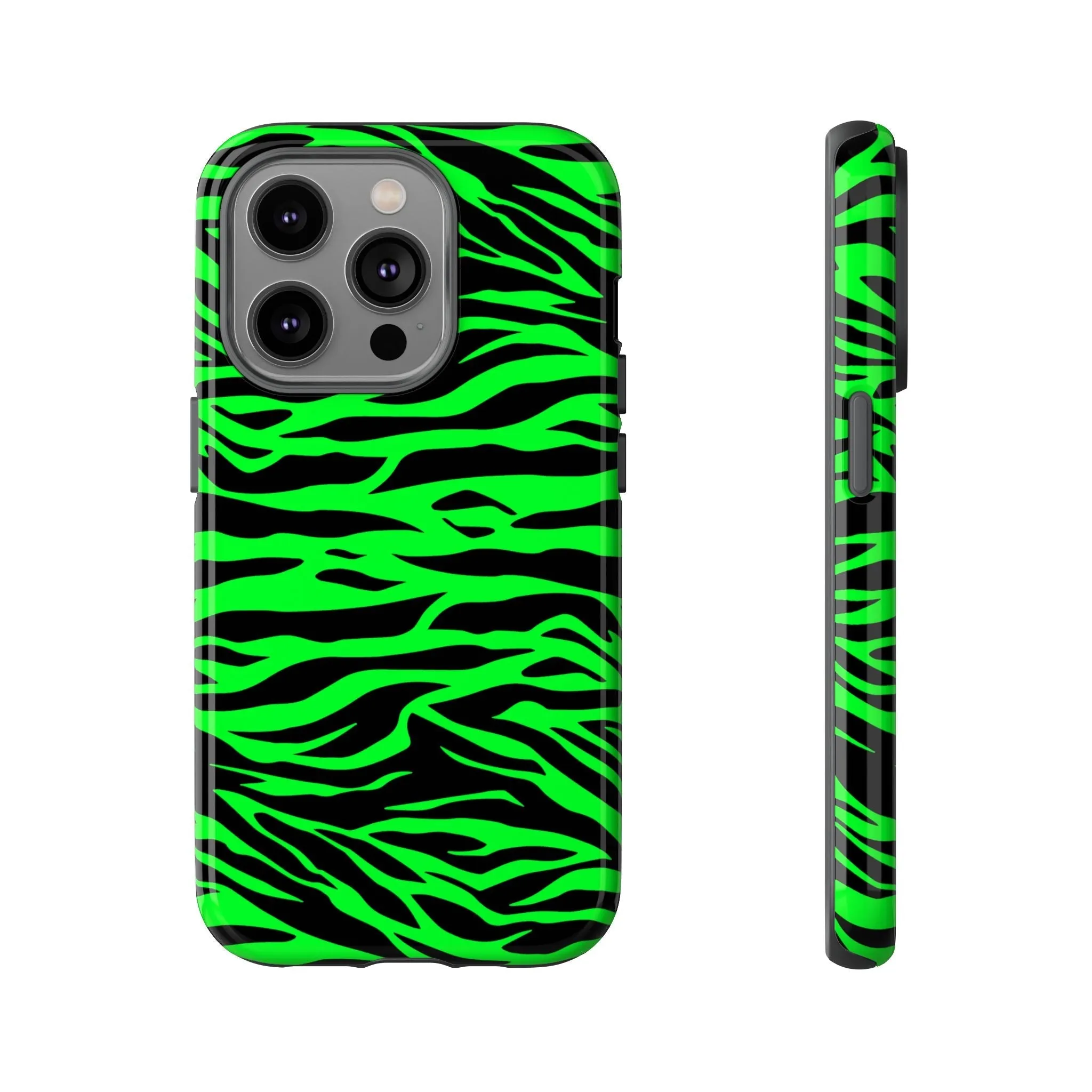 Green Cute Wild Tiger Print Pattern Tough Phone Case