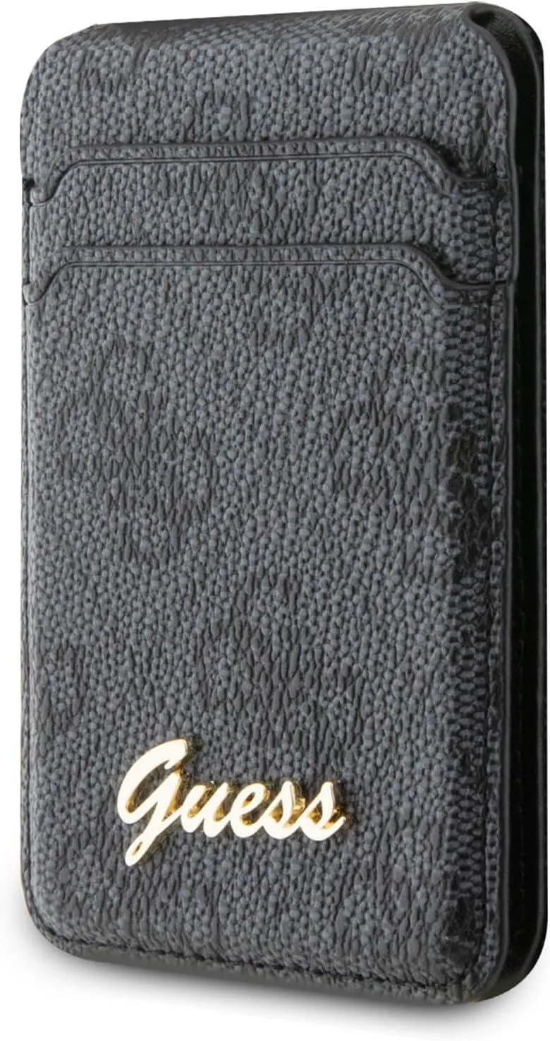 Guess 4G Classic Logo Wallet Card Slot Stand Case with MagSafe Black - GUWMSHG4SHK