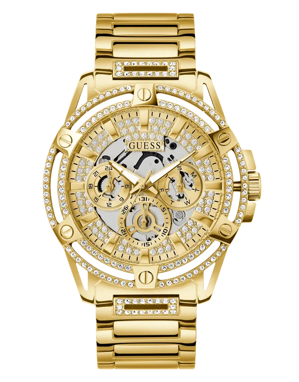 Guess - Gents King Gold Tone Crystal Watch - GW0497G2  - 785674