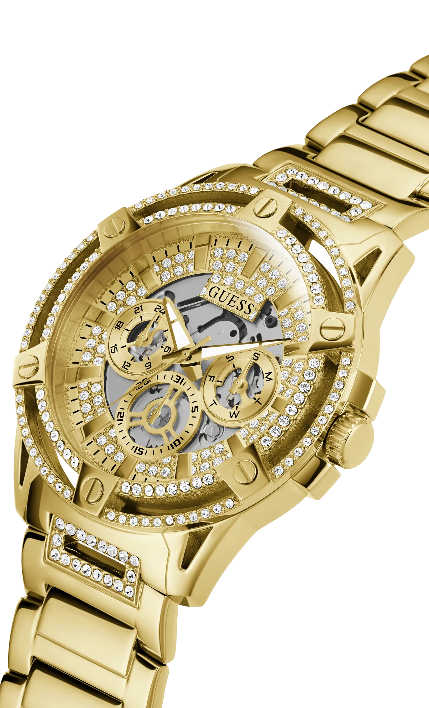 Guess - Gents King Gold Tone Crystal Watch - GW0497G2  - 785674