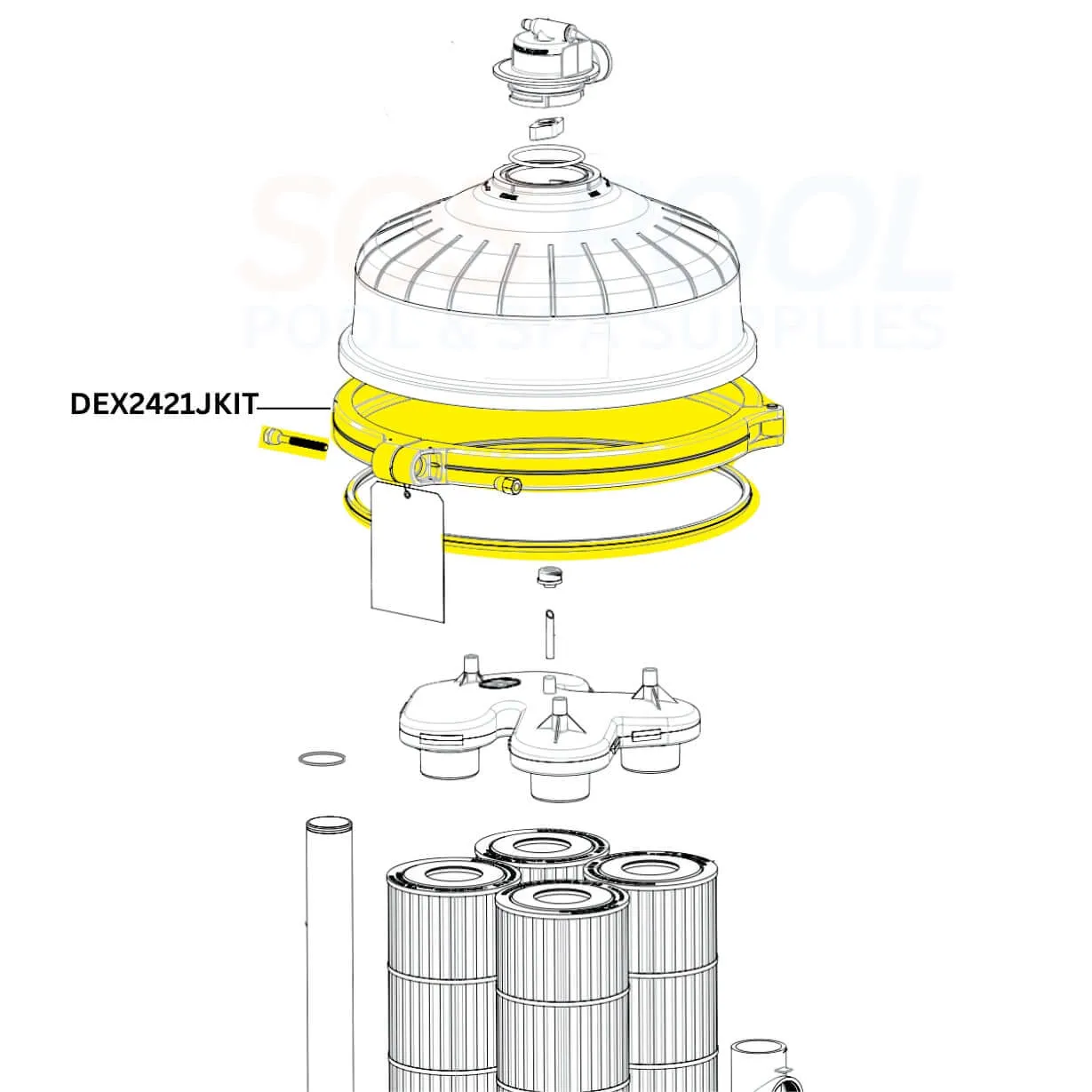 Hayward Filter Clamp Assembly | DEX2421JKIT