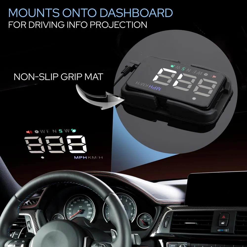 Heads Up Display Hud Screen - Vehicle Speed & Gps Compass Hud Monitor System