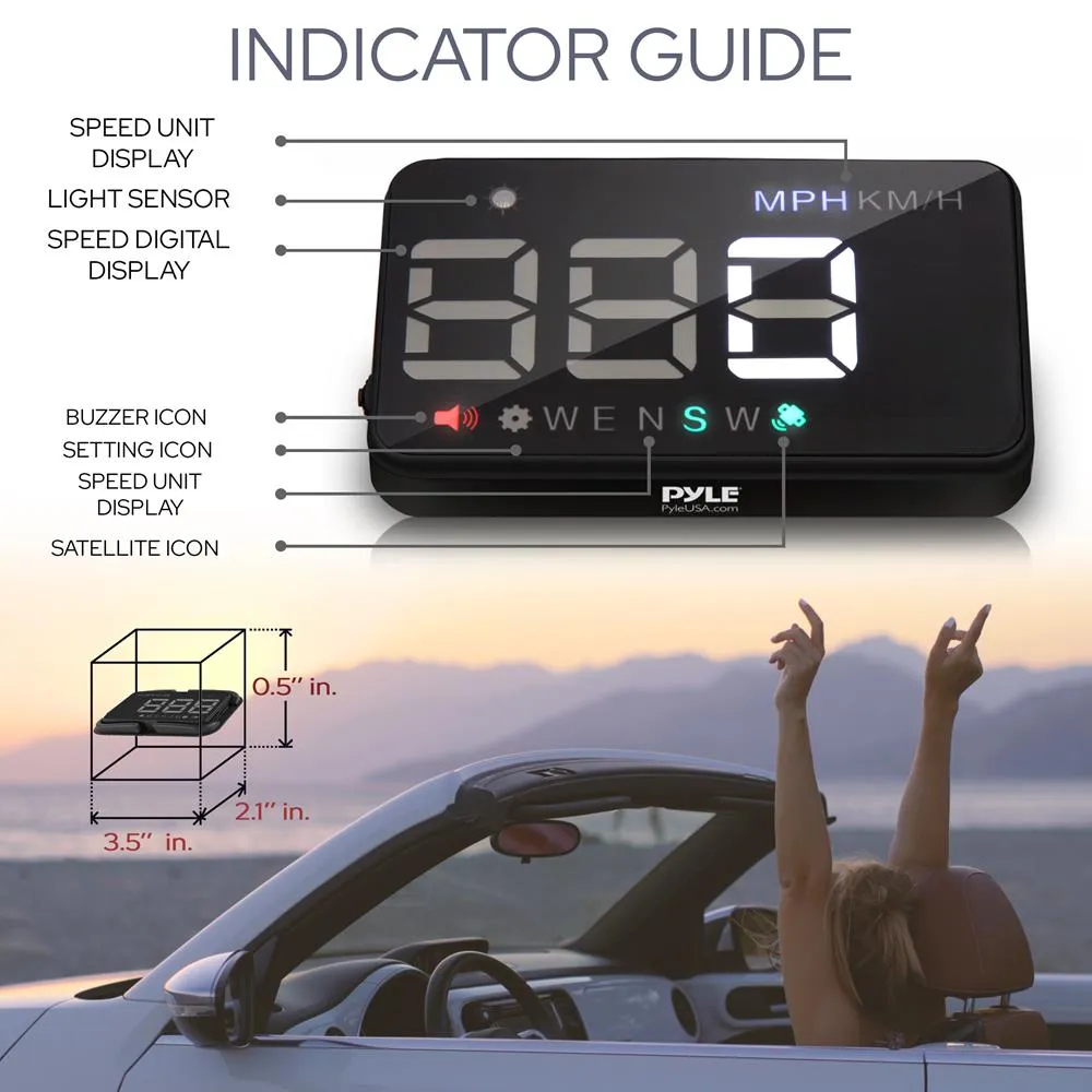 Heads Up Display Hud Screen - Vehicle Speed & Gps Compass Hud Monitor System