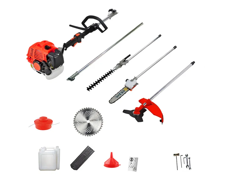 High-Powered 62Cc Brush Weed Cutter Saw Hedge Trimmer 5 In 1