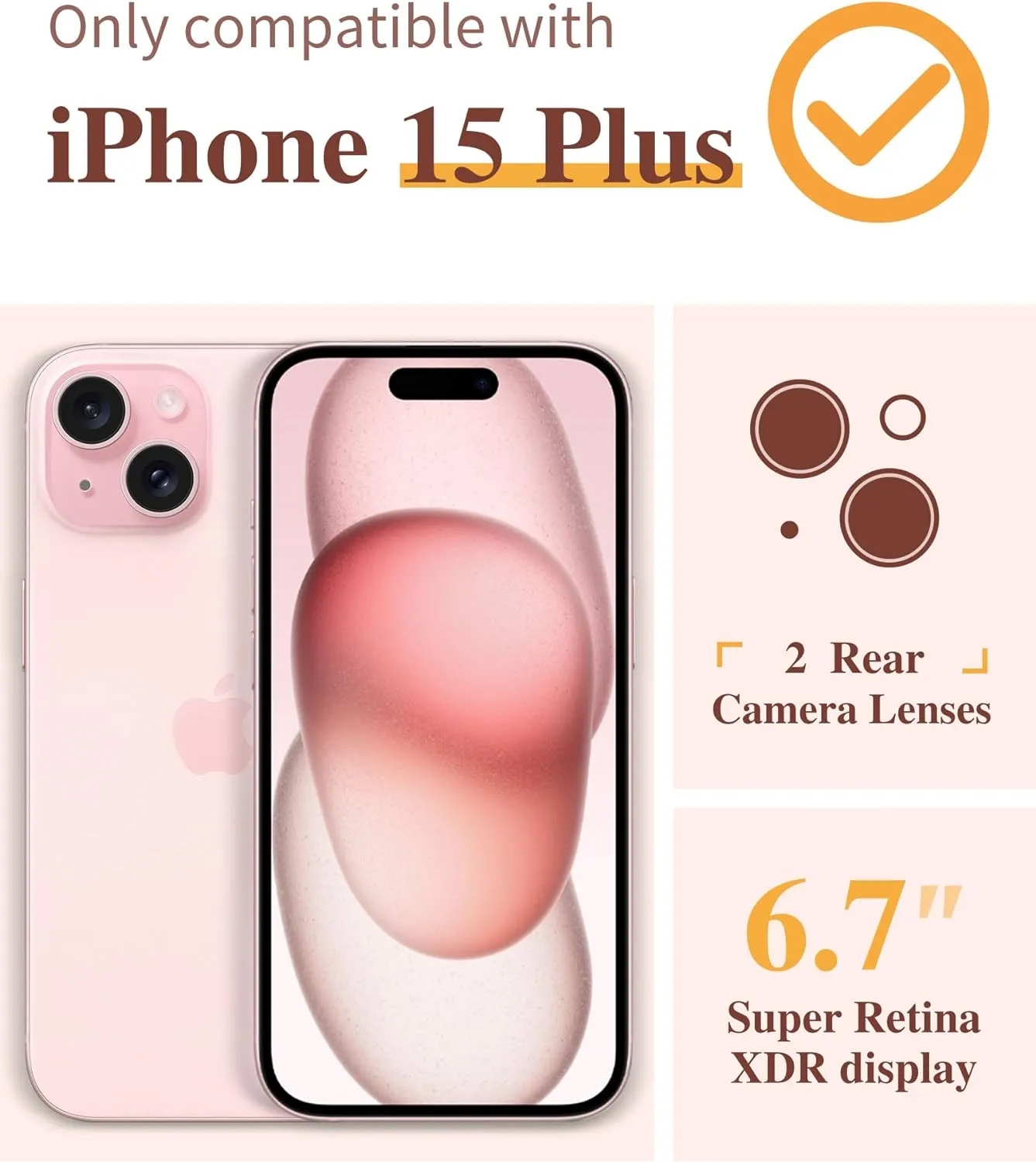 i Phone 16 Pro Max Case Screen Protector Camera Protector Clear Flower Phone Cover