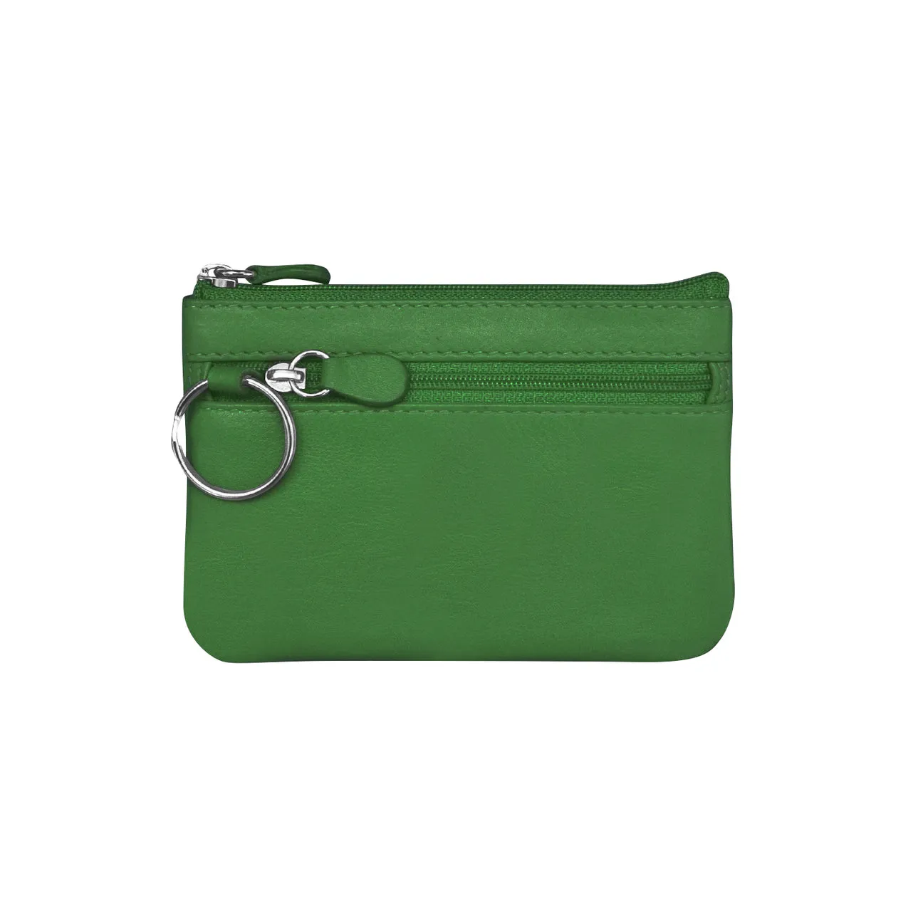 ILI Leather Coin Holder Pouch with Key Ring