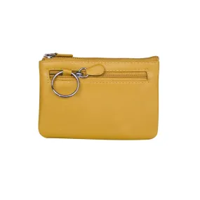 ILI Leather Coin Holder Pouch with Key Ring