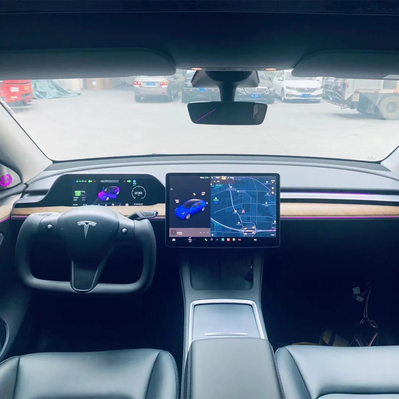 Integrated Dashboard Display for Tesla Model 3/Y 2021-2022 (Only For Left-hand drive)