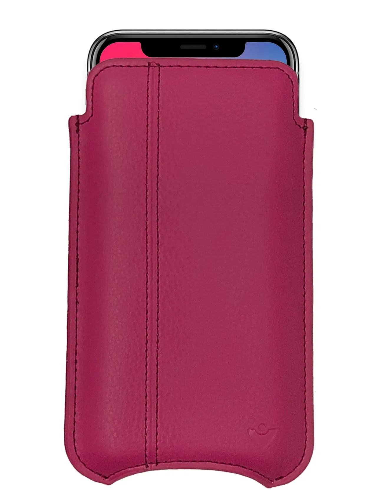 iPhone 15 / 15 Pro Samba Red Leather Wallet Case with NueVue Patented Antimicrobial, Germ Fighting and Screen Cleaning Technology