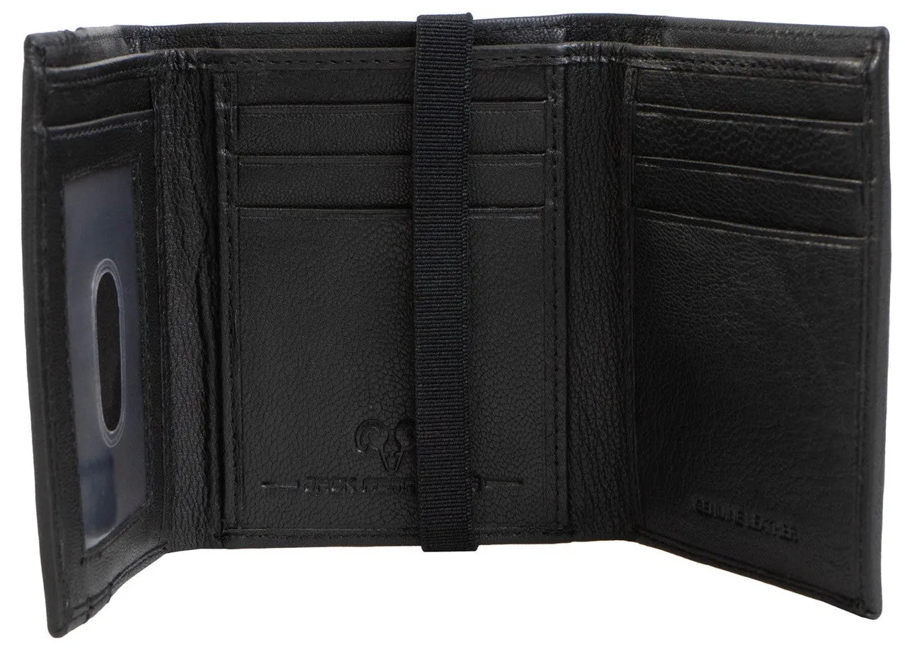 Jack Abrahams Tri-Fold Stylish Wallet With ID Window Pocket