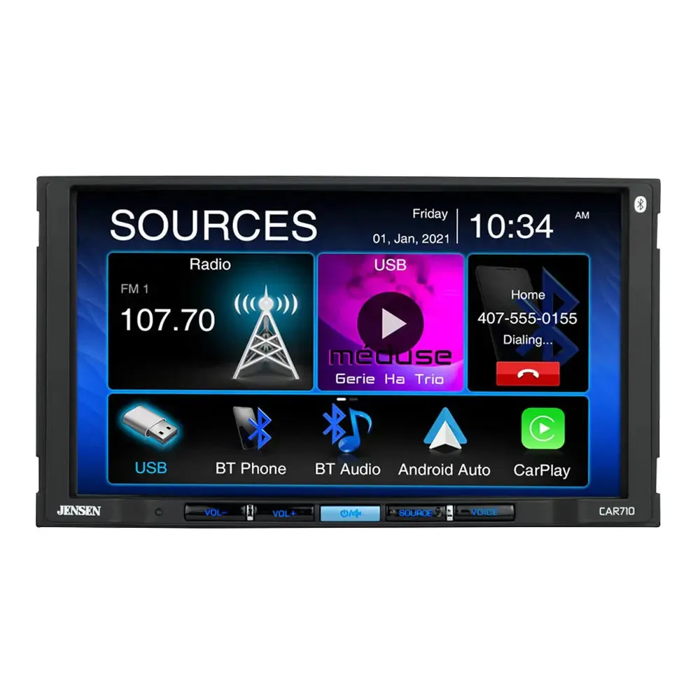 Jensen CAR710-BC Digital Multimedia Car Stereo Receiver   BUCAM350