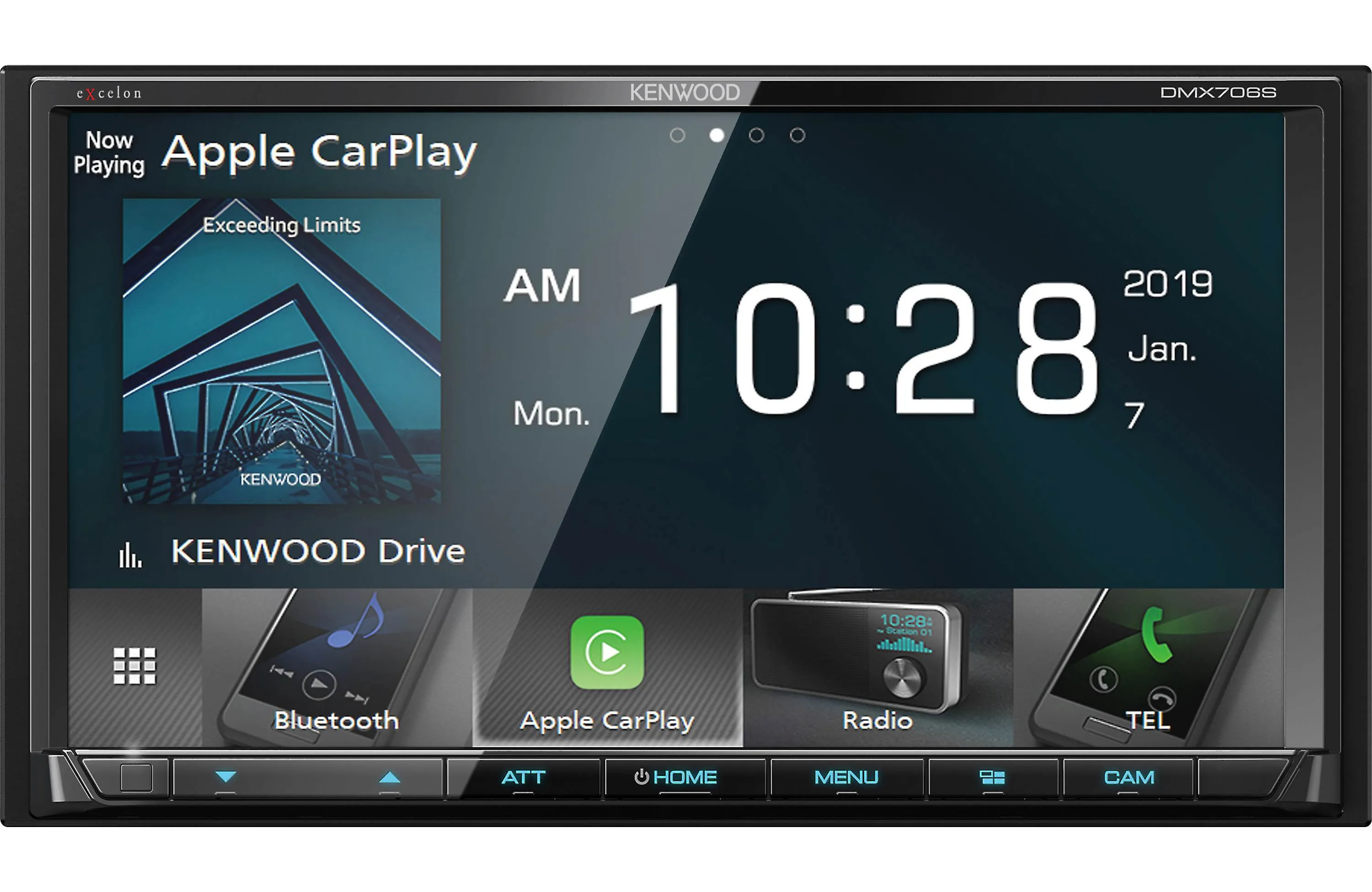 Kenwood DMX706S Multimedia Receiver and CMOS-130 Rear View Camera