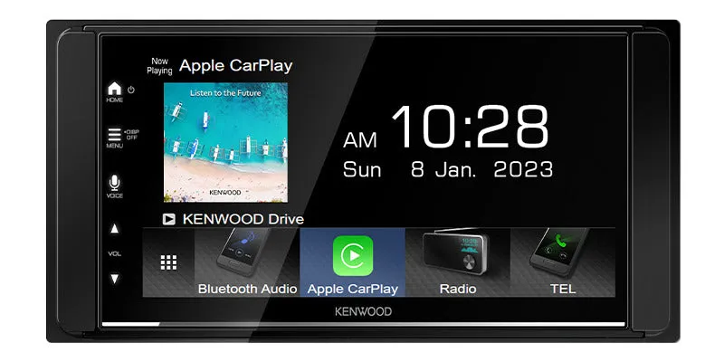 Kenwood DMX7522S 6.8" Capacitive Touchscreen Wireless Android Auto & Apple CarPlay Enabled Mechless Double DIN Head Unit