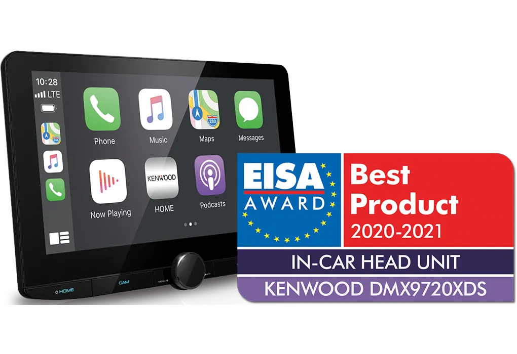 Kenwood DMX9720XDS 10.1" Floating HD Screen  Wireless Apple CarPlay & Android Auto