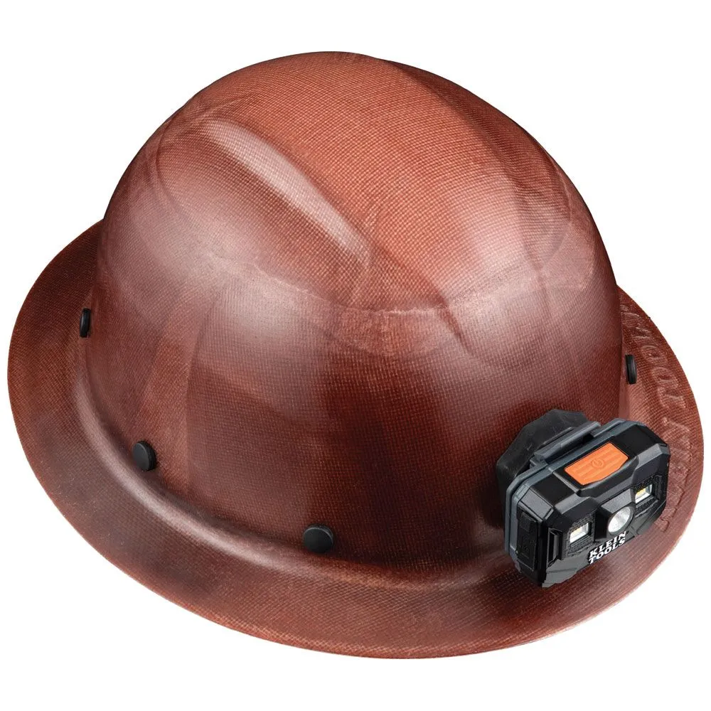 Klein 60447 Hard Hat, KONSTRUCT Series, Full-Brim, Class G, Rechargeable Headlamp