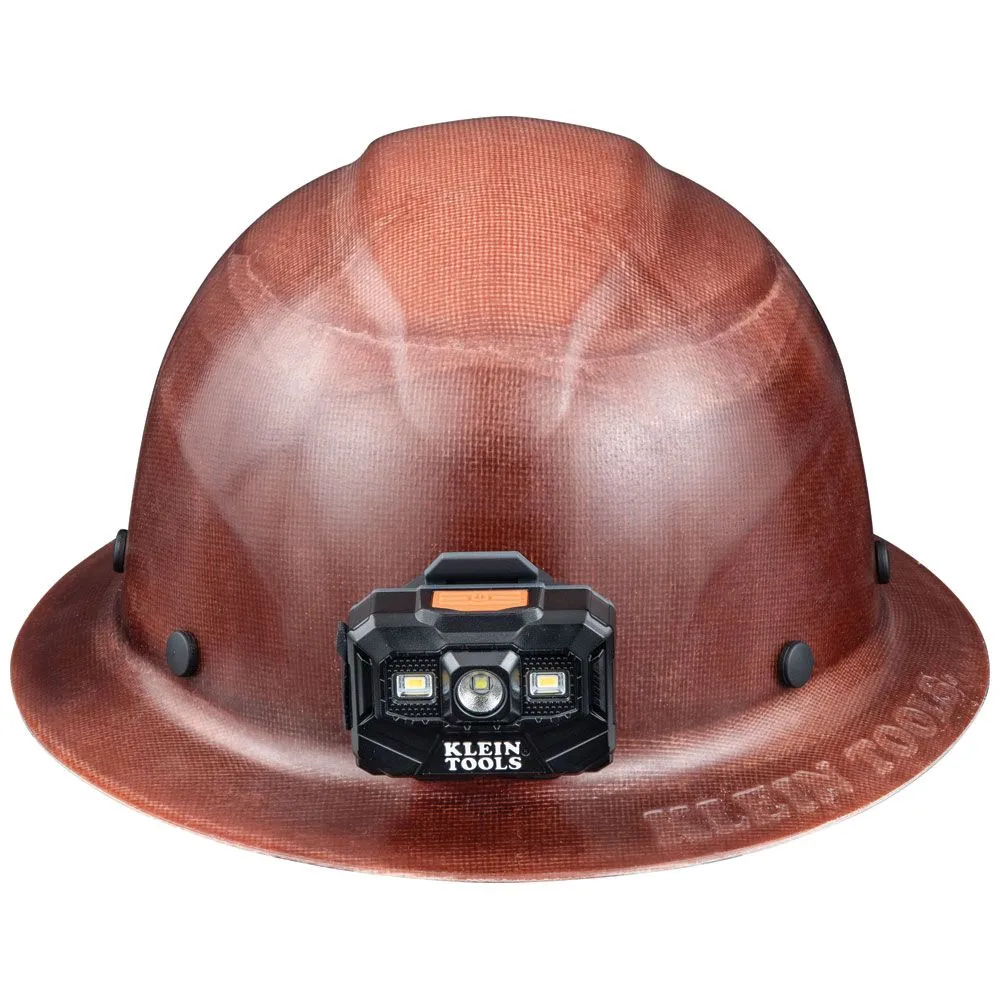 Klein 60447 Hard Hat, KONSTRUCT Series, Full-Brim, Class G, Rechargeable Headlamp