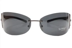 La Perla SPE652M COL.568 Gray Wood Grain Rimless Sunglasses