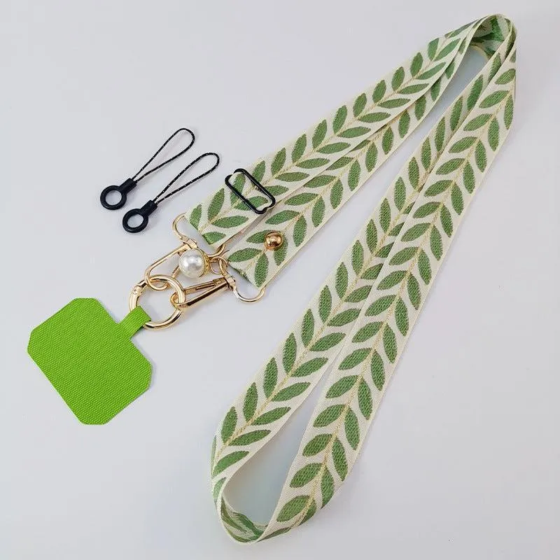 Leaf Design Lanyard Strap For Phone Case