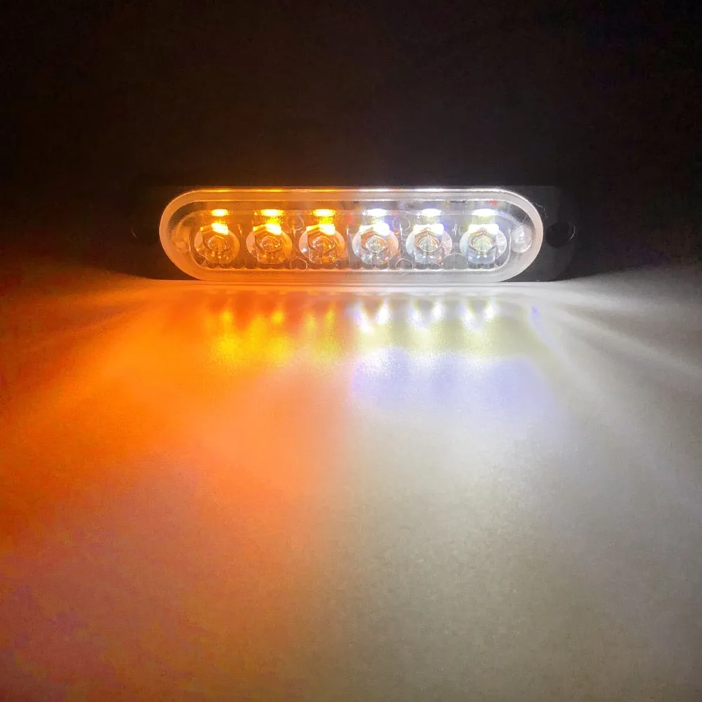 led strobe light Flashing Grille Lights Car emergency light 6LED WARN LIGHT police lights for car TRUCK strobe led light 12v 24v