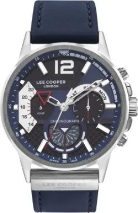 Lee Cooper  Men's Watch Blue Dial Blue Leather Strap, LC07614.399