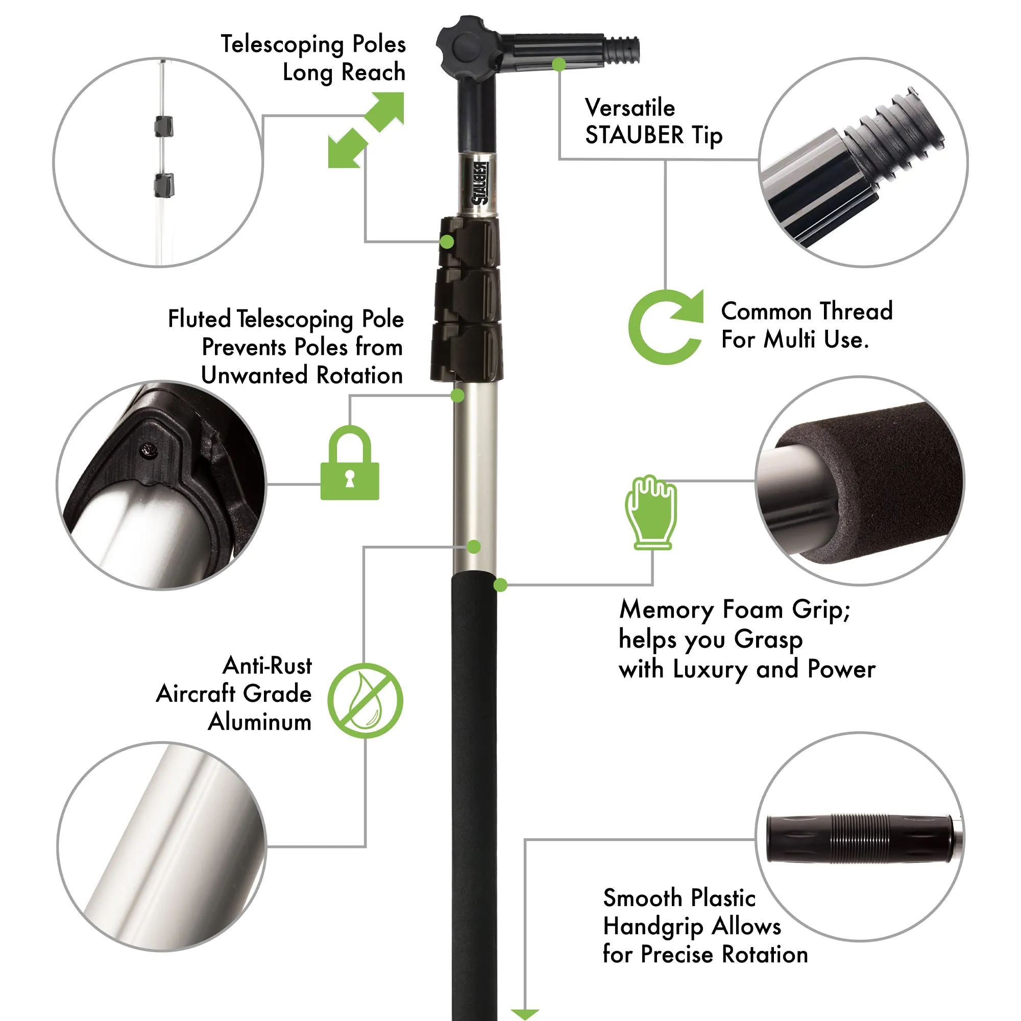 Letter Changer with Angle Adaptor - (Extension Pole Optional) By StauberBest