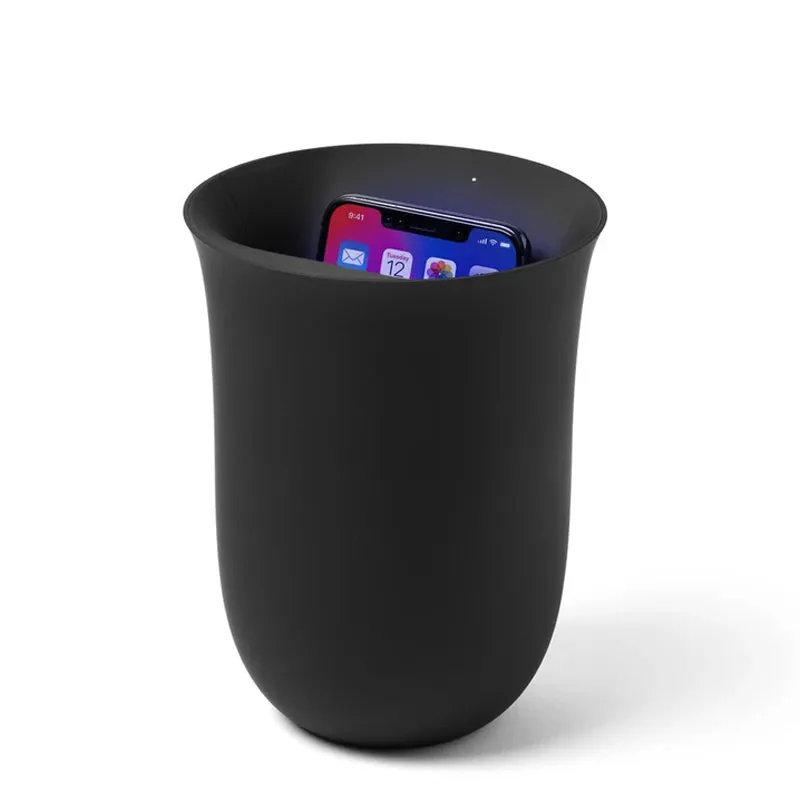 Lexon OBLIO Wireless Charging Station with UV Sanitiser Black