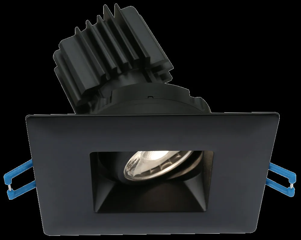 Lotus LED Lights LSG3-5CCT-HO-BK 3 Inch Square Regressed Gimbal LED Downlight - 11 Watt - 5CCT  - 620 Lumen - 38 Degree Beam Spread - Black Trim - Type IC Air-Tight Wet ES CRI 90 