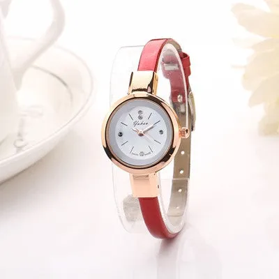 Luxury Brand Women Fashion Gold Watch Quartz Clock Girl Slim Band Dress Watches