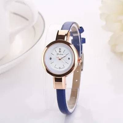 Luxury Brand Women Fashion Gold Watch Quartz Clock Girl Slim Band Dress Watches