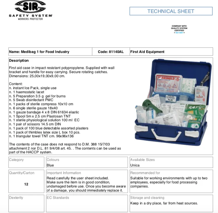 MEDICAR FIRST AID CASE