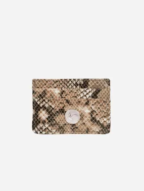 Mia Vegan Leather Card Case | Beige