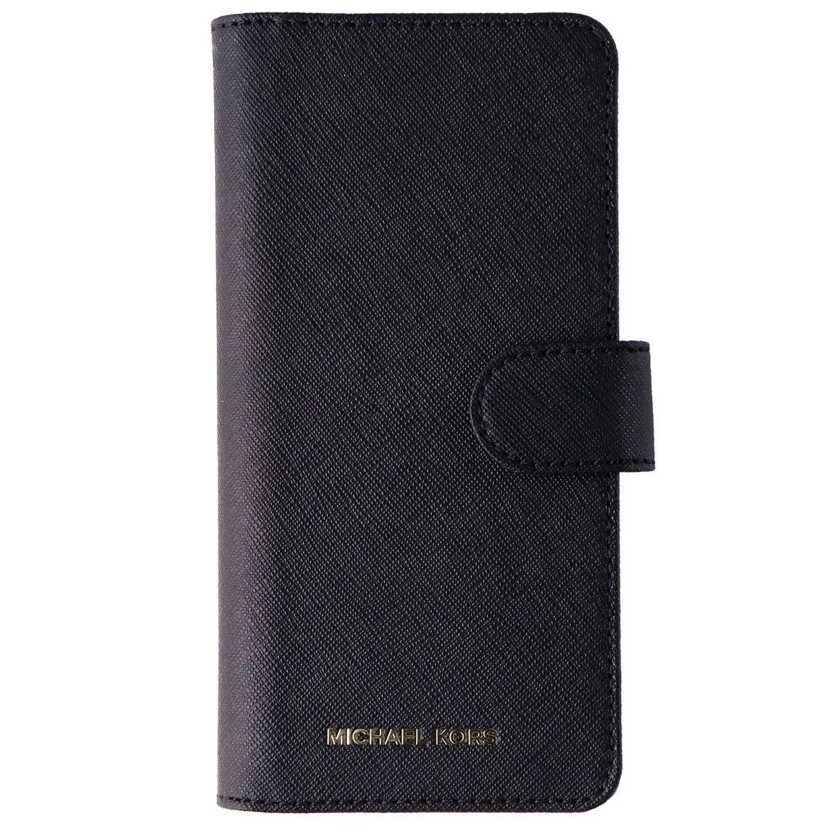 Michael Kors Saffiano Leather Folio Wallet Case For Samsung Galaxy S8 - Black