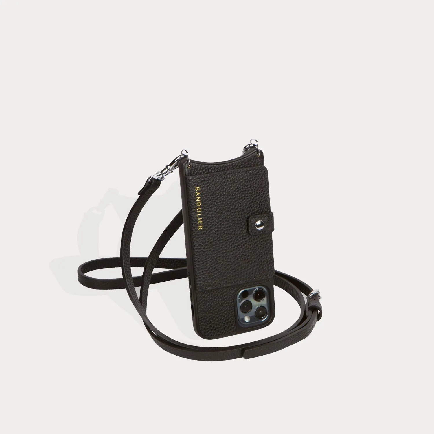 Mila MagSafe Charging Crossbody Bandolier - Black/Silver